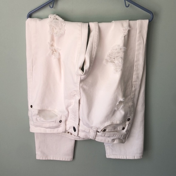 American Eagle Men’s Distressed Flex White Jeans 29X30 - Picture 5 of 7